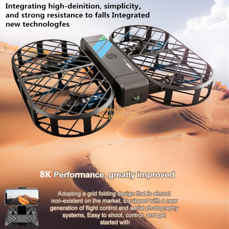 Kids Toys Drone - 8K HD Camera 360° Protection Optical