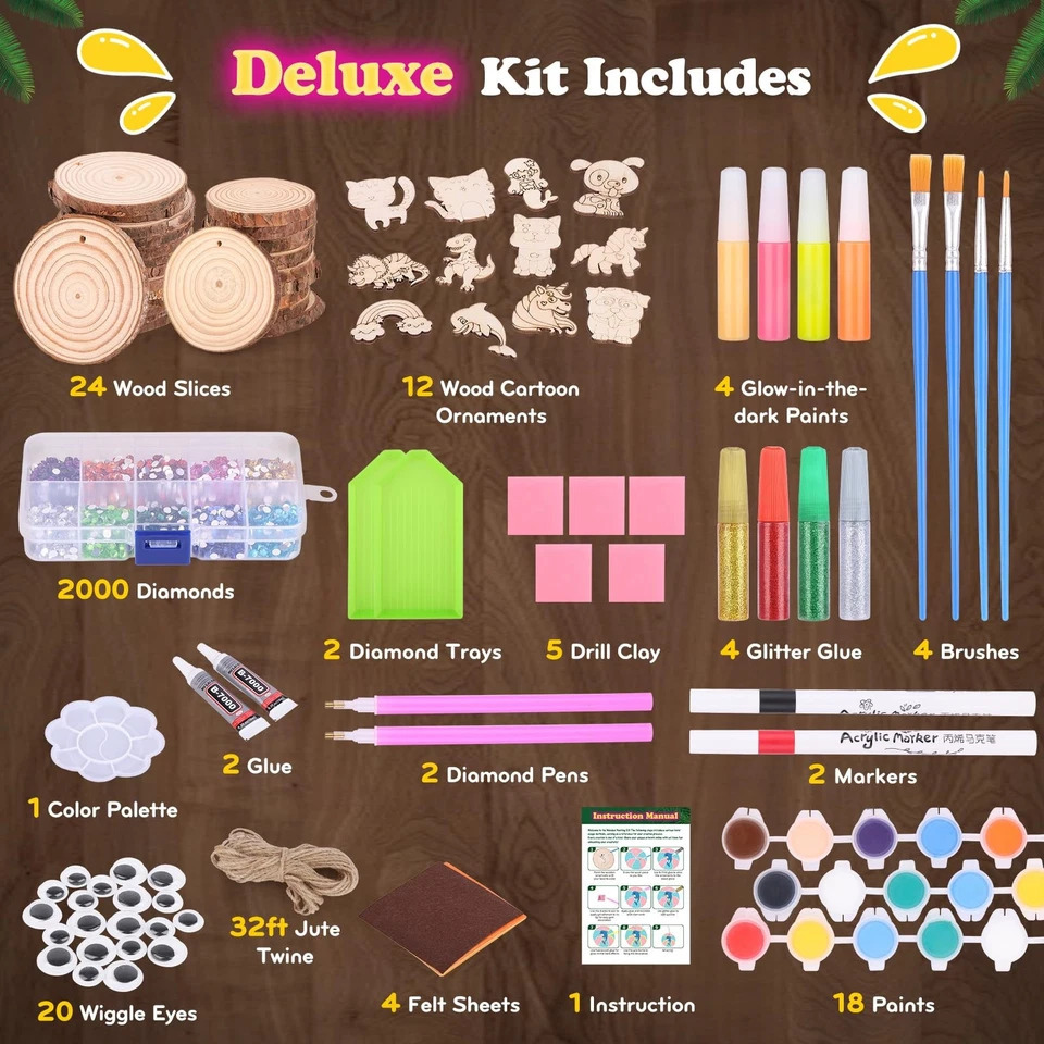 Kid Toys And Craft - Kids Glow in Dark Wood Painting