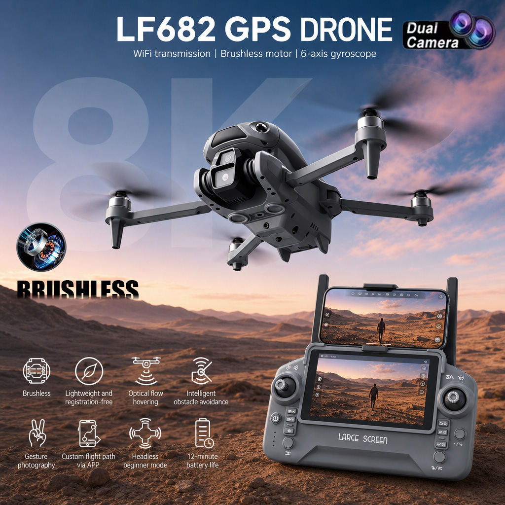 Kids Toys Drone - New LF682 Drone 8K Dual Camera