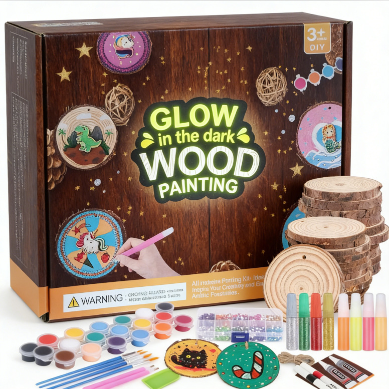 Kids Glow in Dark Wood Paintin - огляд і ціна Kid Toys And Craft
