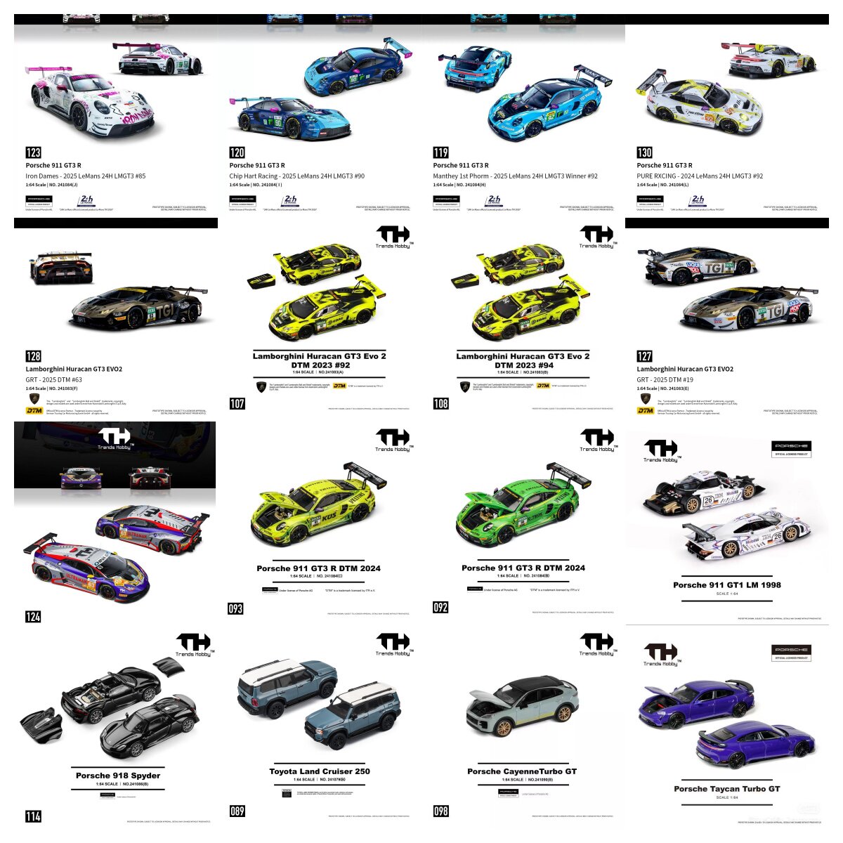 TH 1/64 Porsche 911 GT3 R LeMa - огляд і ціна Kids Toys Cars