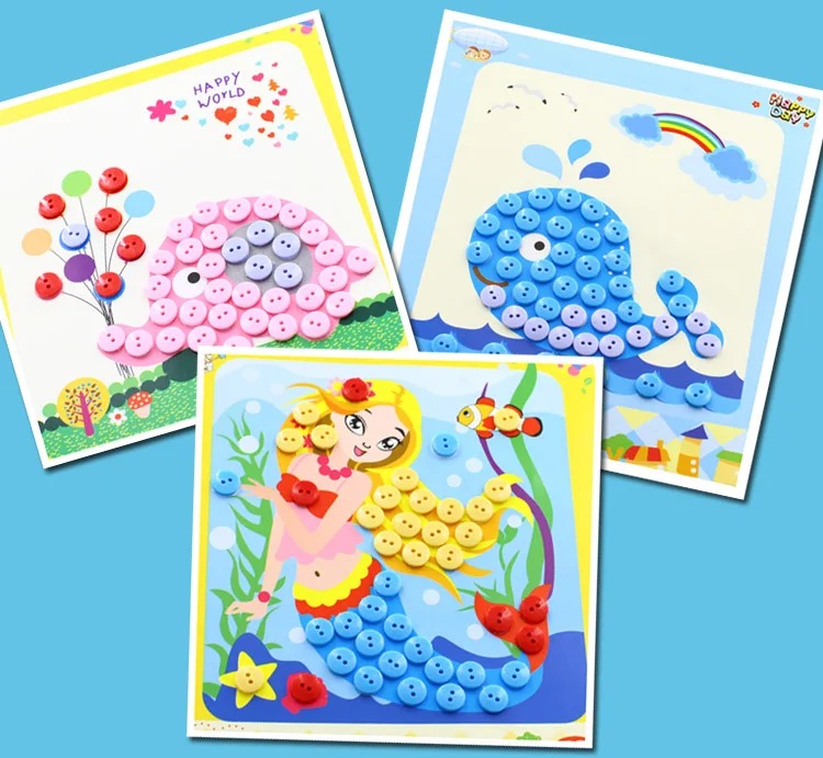 5Pcs/set Children DIY Button S - огляд і ціна Kid Toys And Craft