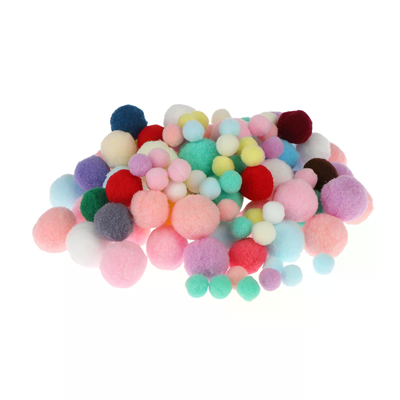 100Pcs 10/15/20/25/30MM Fluffy - огляд і ціна Kid Toys And Craft