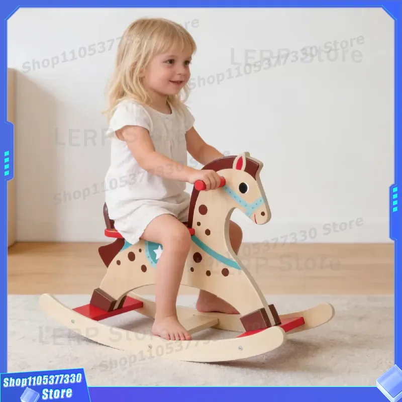 Colorful Wooden Rocking Horse  - огляд і ціна Kids Toys Horse
